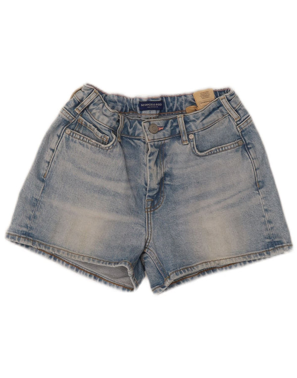 Scotch & Soda Girls Denim Shorts 11-12 Years W26 Blue Cotton