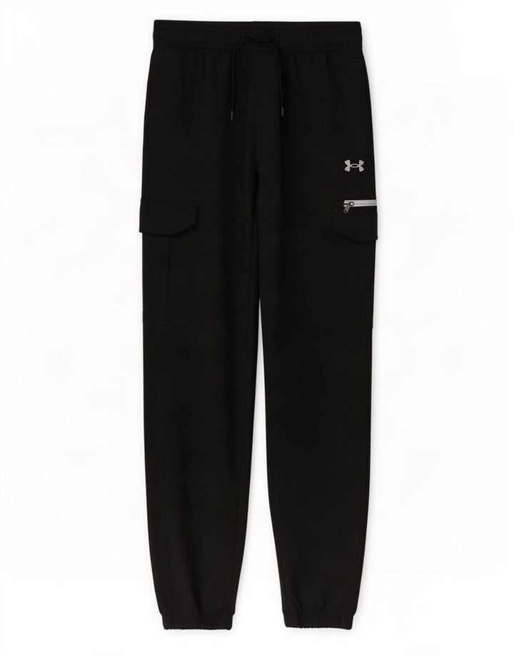 Under Armour Mens Cargo Tracksuit Trousers Joggers Large Black Polyester