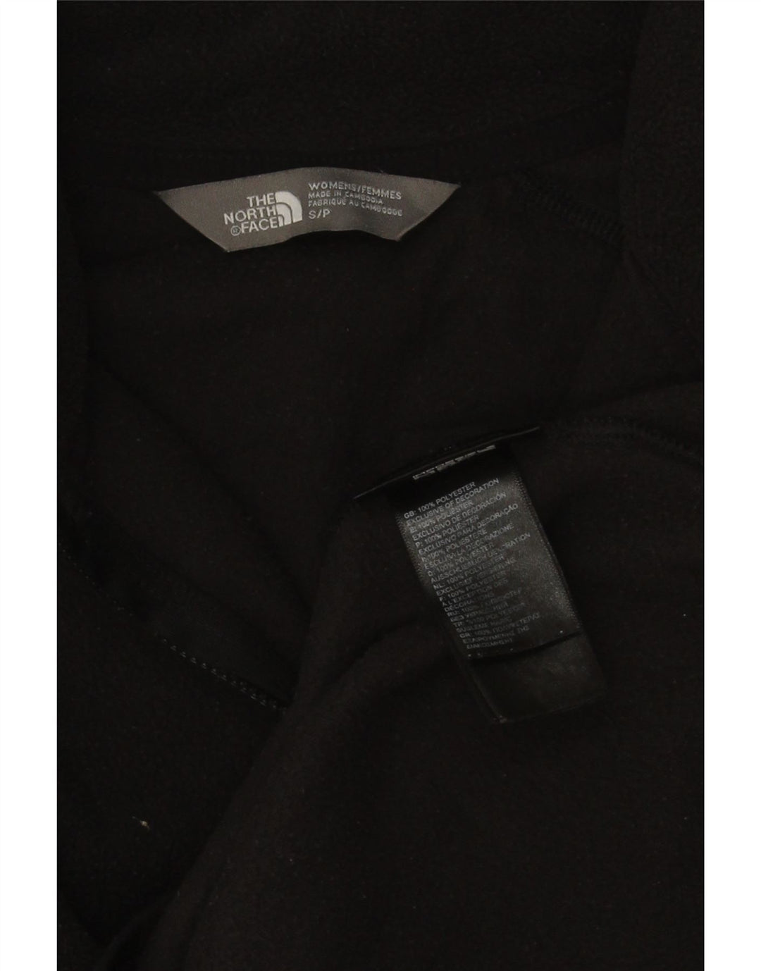 The North Face Womens Oversized Zip Neck Fleece Jumper UK 10 Small Black