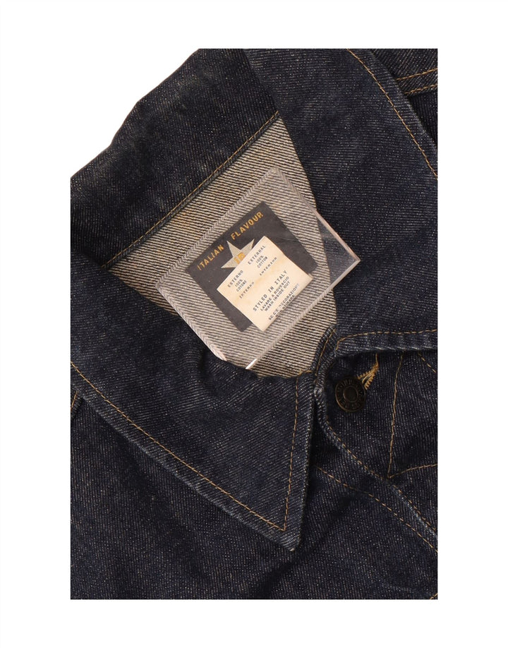 Indian Rags Mens Denim Jacket UK 38 Medium Navy Blue Cotton