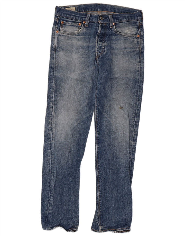 Levi's Mens 501 Straight Jeans W31 L32 Blue Cotton