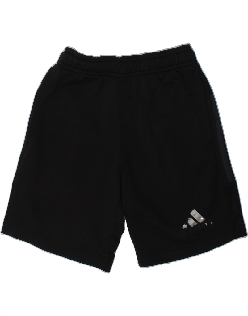 ADIDAS Boys Sport Shorts 9-10 Years Black Polyester | Vintage Adidas | Thrift | Second-Hand Adidas | Used Clothing | Messina Hembry 