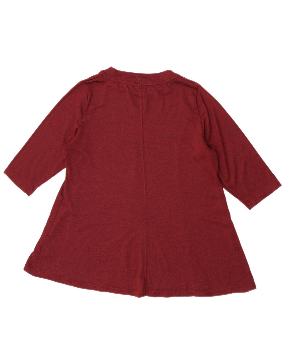 Marks & Spencer Womens Top 3/4 Sleeve UK 20 2XL  Burgundy Polyester