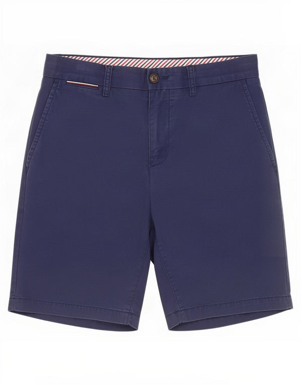 Tommy Hilfiger Mens Chino Shorts Medium W30 Navy Blue Cotton