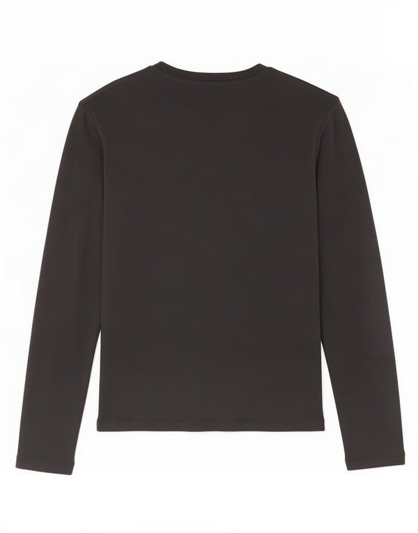 Tommy Hilfiger Womens Top Long Sleeve UK 12 Medium Black Cotton