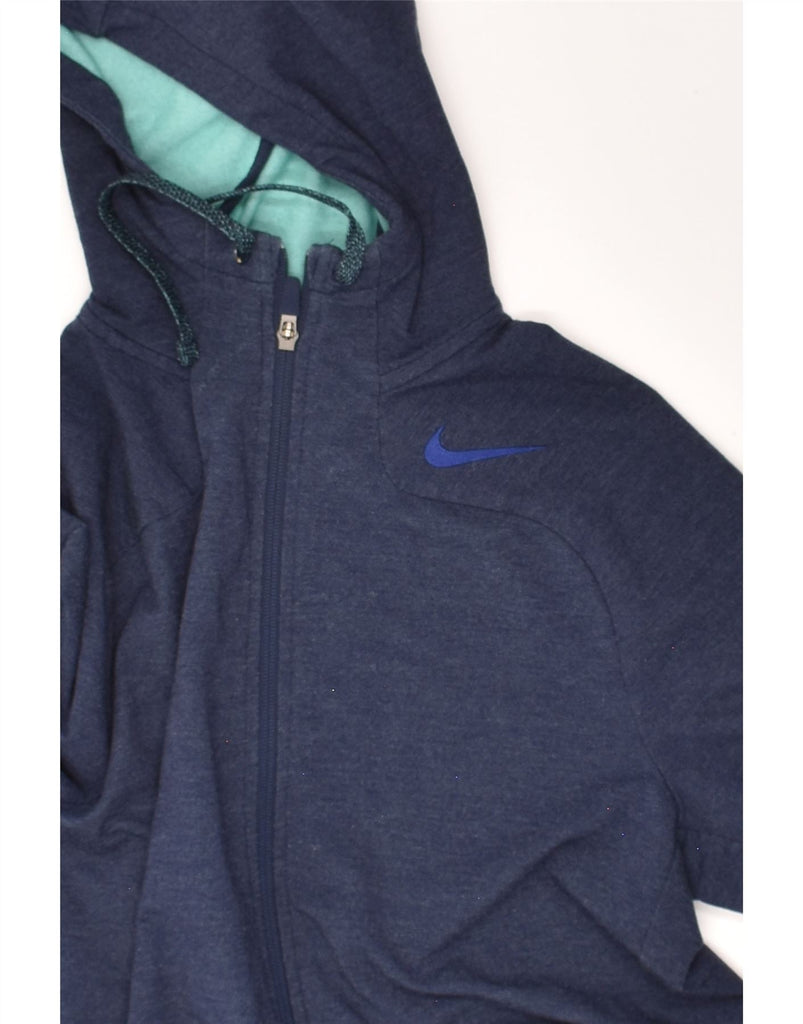 NIKE Mens Zip Hoodie Sweater Small Navy Blue Cotton | Vintage Nike | Thrift | Second-Hand Nike | Used Clothing | Messina Hembry 