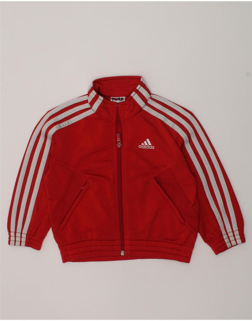 ADIDAS Girls Tracksuit Top Jacket 4-5 Years Red Polyester | Vintage Adidas | Thrift | Second-Hand Adidas | Used Clothing | Messina Hembry 