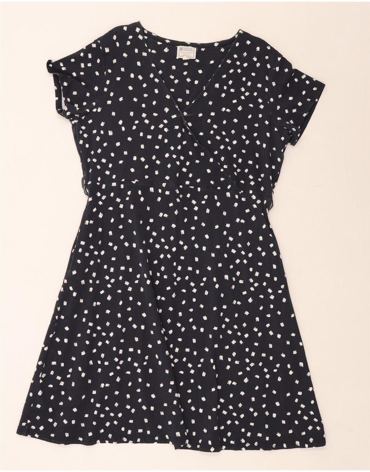 MOUNTAIN WAREHOUSE Womens A-Line Dress UK 20 2XL Navy Blue Spotted