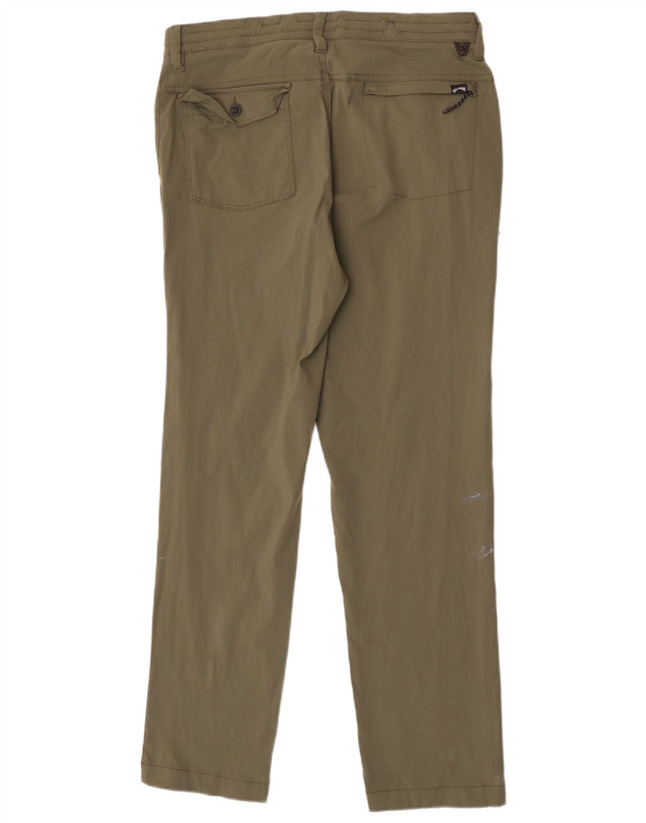 Billabong Mens Slim Chino Trousers Medium W32 L30 Khaki Nylon
