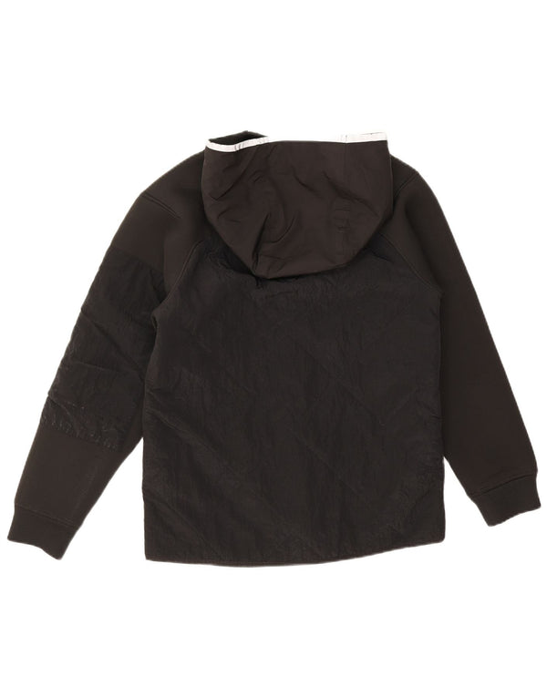 Zara Boys Hooded Rain Jacket 11-12 Years Black Polyester