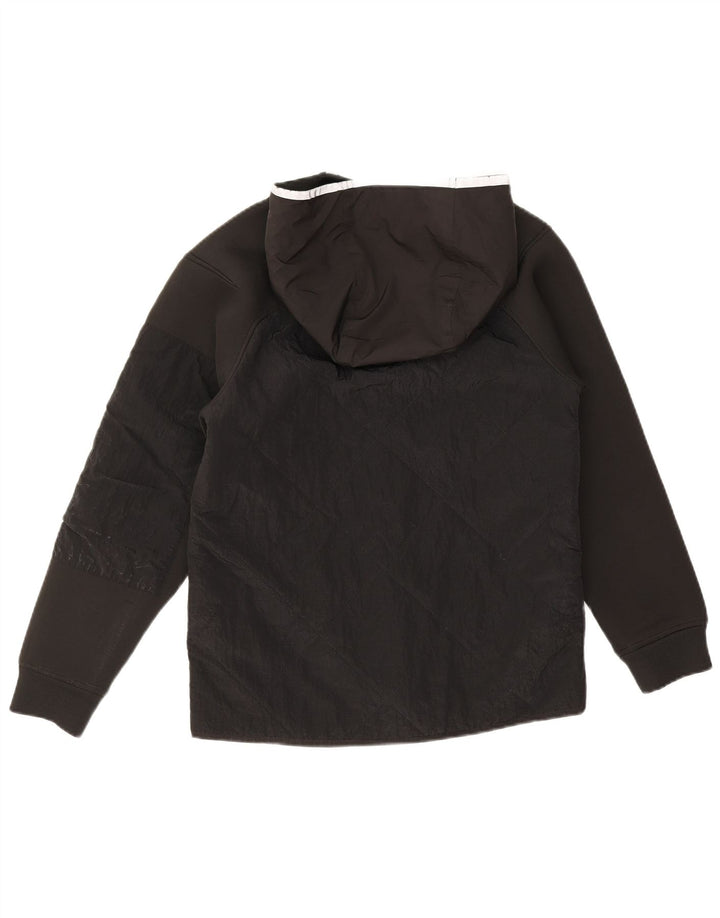Zara Boys Hooded Rain Jacket 11-12 Years Black Polyester