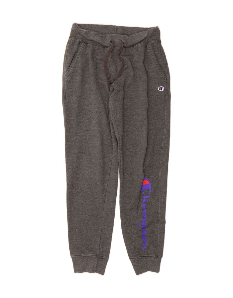 CHAMPION Womens Graphic Tracksuit Trousers Joggers UK 12 Medium  Grey Vintage Champion and Second-Hand Champion from Messina Hembry 