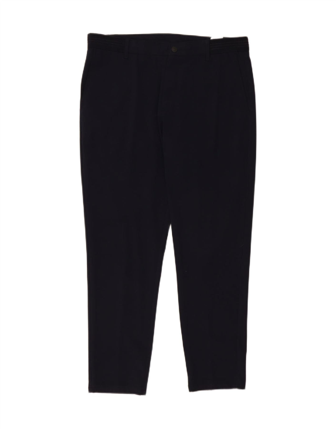 Zara Mens Slim Chino Trousers XL W34 L29 Navy Blue Polyester