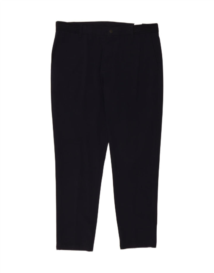 Zara Mens Slim Chino Trousers XL W34 L29 Navy Blue Polyester