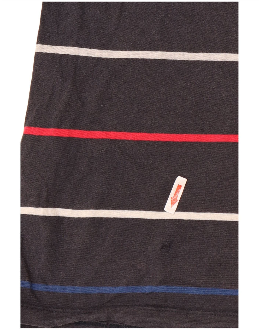 GANT Mens T-Shirt Top Large Grey Striped Cotton