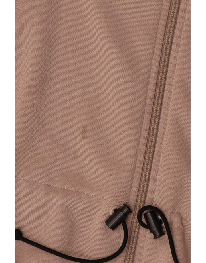 Adidas Womens Oversized Tracksuit Top Jacket UK 8 Small Beige Polyester