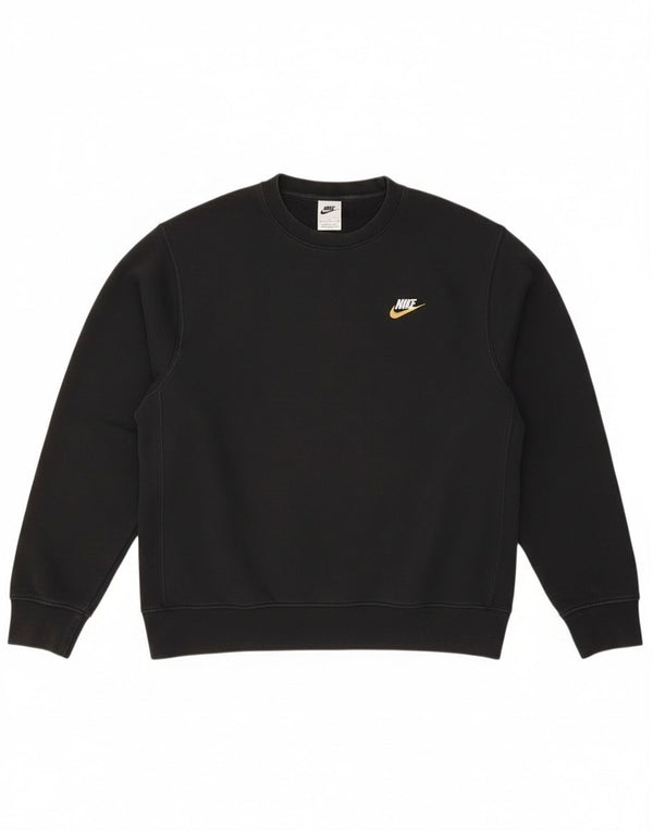 Nike Mens Sweatshirt Jumper Small Black Cotton