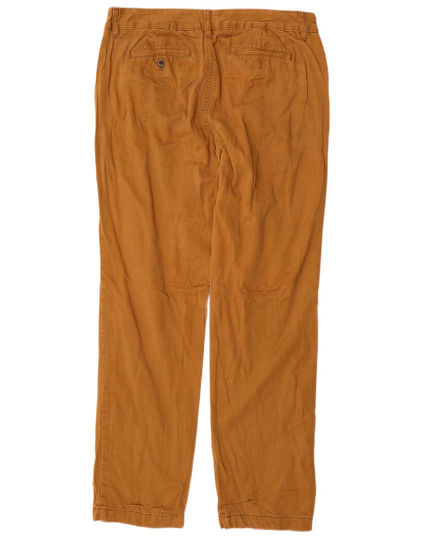 EDDIE BAUER Womens Straight Chino Trousers US 10 Large W34 L31 Brown