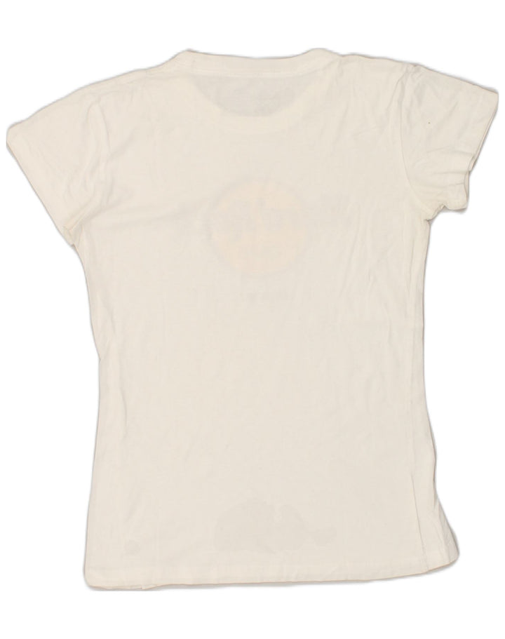 HARD ROCK CAFE Womens Miami Graphic T-Shirt Top UK 10 Small White Cotton | Vintage Hard Rock Cafe | Thrift | Second-Hand Hard Rock Cafe | Used Clothing | Messina Hembry 