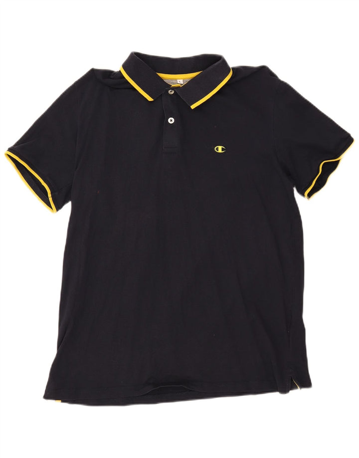 Champion Mens Polo Shirt Large Navy Blue