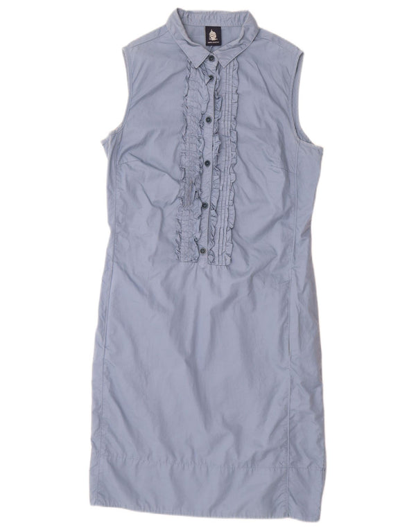 Marina Yachting Womens Sleeveless Shirt Dress UK 12 Medium Blue