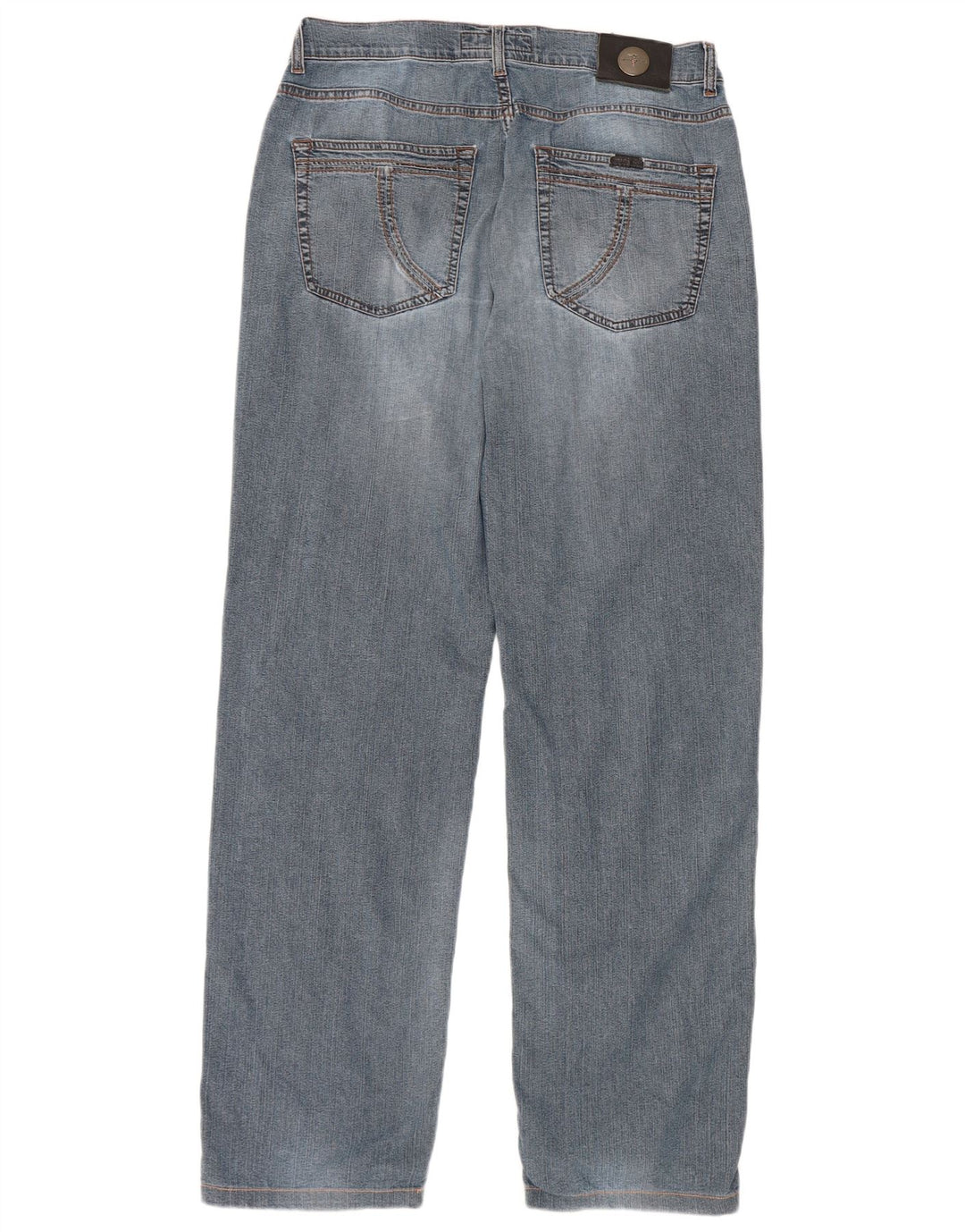 Trussardi Mens Straight Jeans W34 L32 Blue Cotton