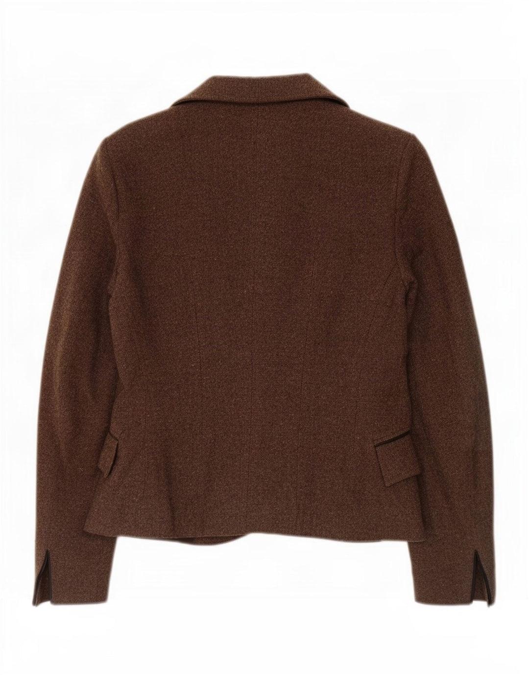 Zara Womens 1 Button Blazer Jacket EU 40 Medium Brown Flecked Acrylic