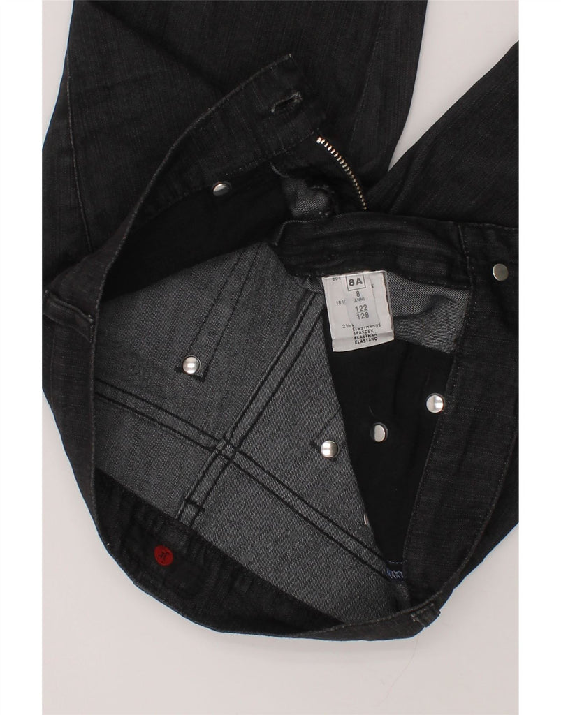 RICHMOND Girls Straight Jeans 7-8 Years W24 L24 Black Cotton Vintage Richmond and Second-Hand Richmond from Messina Hembry 