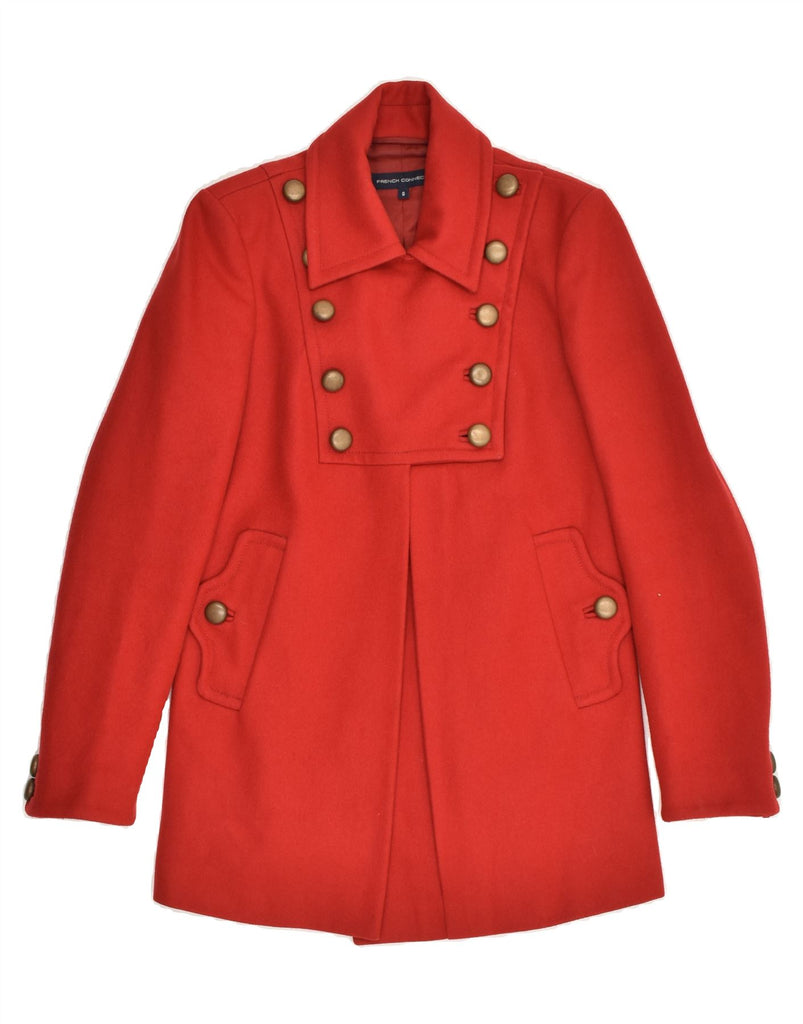 FRENCH CONNECTION Womens Overcoat US 6 Medium Red Wool | Vintage French Connection | Thrift | Second-Hand French Connection | Used Clothing | Messina Hembry 