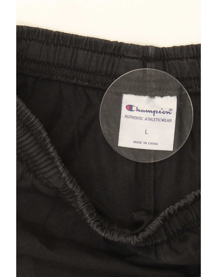 Champion Mens Sport Shorts Large Black Cotton