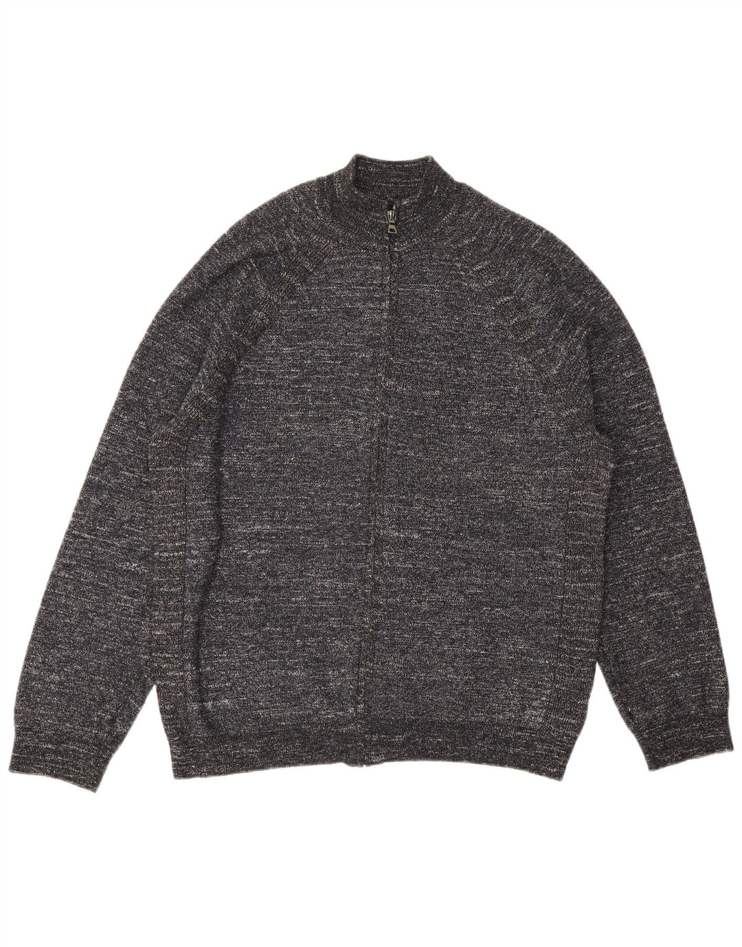 MARKS & SPENCER Mens Cardigan Sweater XL Grey Flecked Polyester