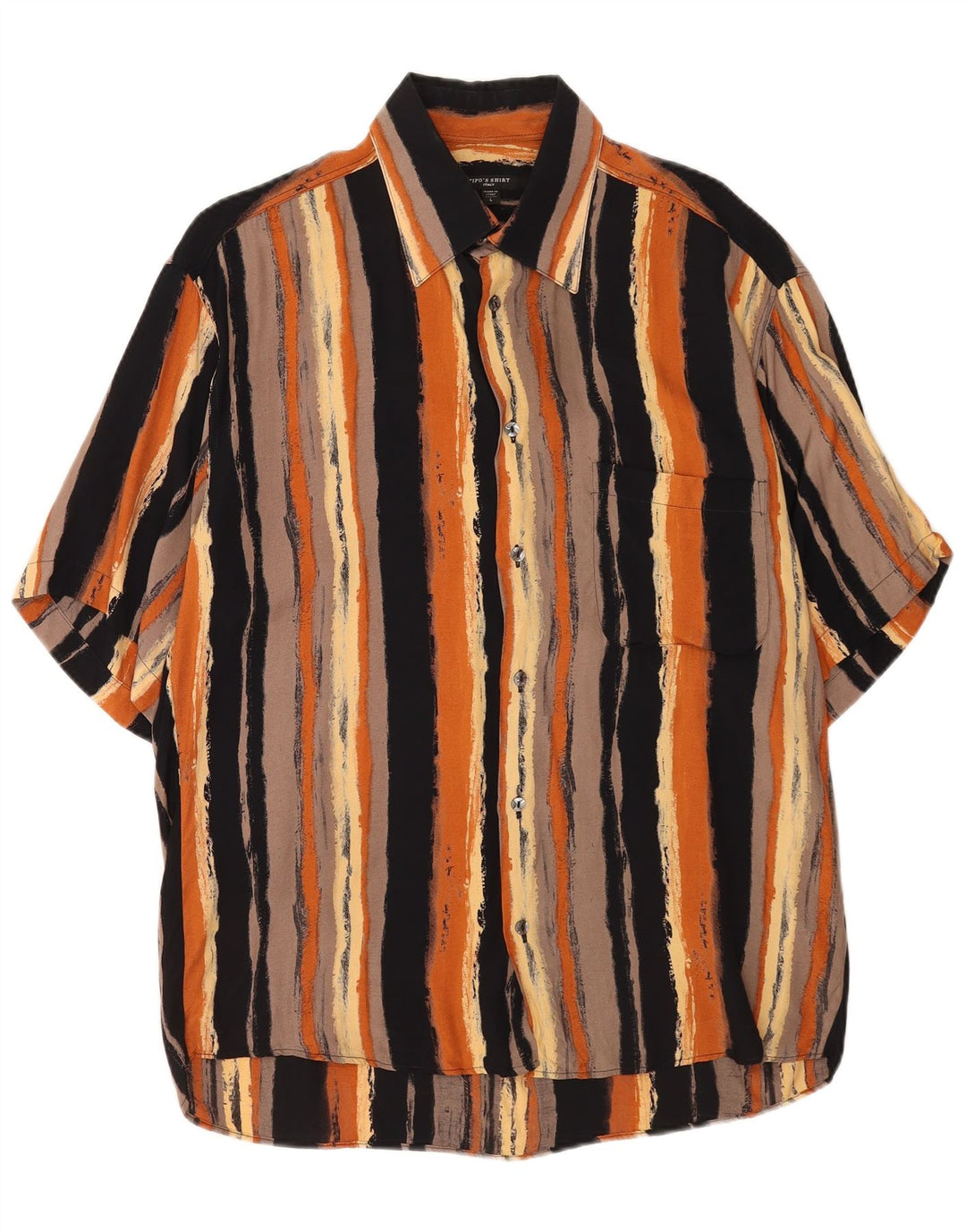 Tipo' S Mens Short Sleeve Shirt Large Multicoloured Striped Viscose