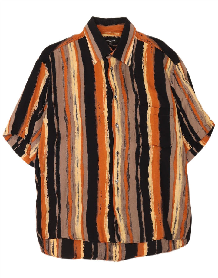 Tipo' S Mens Short Sleeve Shirt Large Multicoloured Striped Viscose