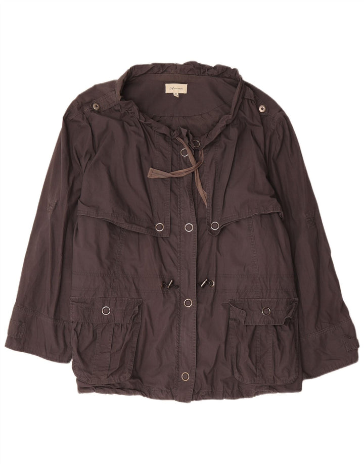 Marks & Spencer Womens Military Utility Jacket UK 26 5XL Brown Cotton