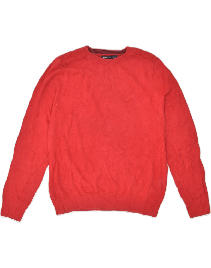 NAUTICA Mens Sweatshirt Jumper Medium Red Cotton | Vintage Nautica | Thrift | Second-Hand Nautica | Used Clothing | Messina Hembry 