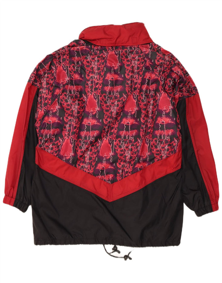 Linea Primero Mens Abstract Pattern Loose Fit Rain Jacket UK 36 Small Black