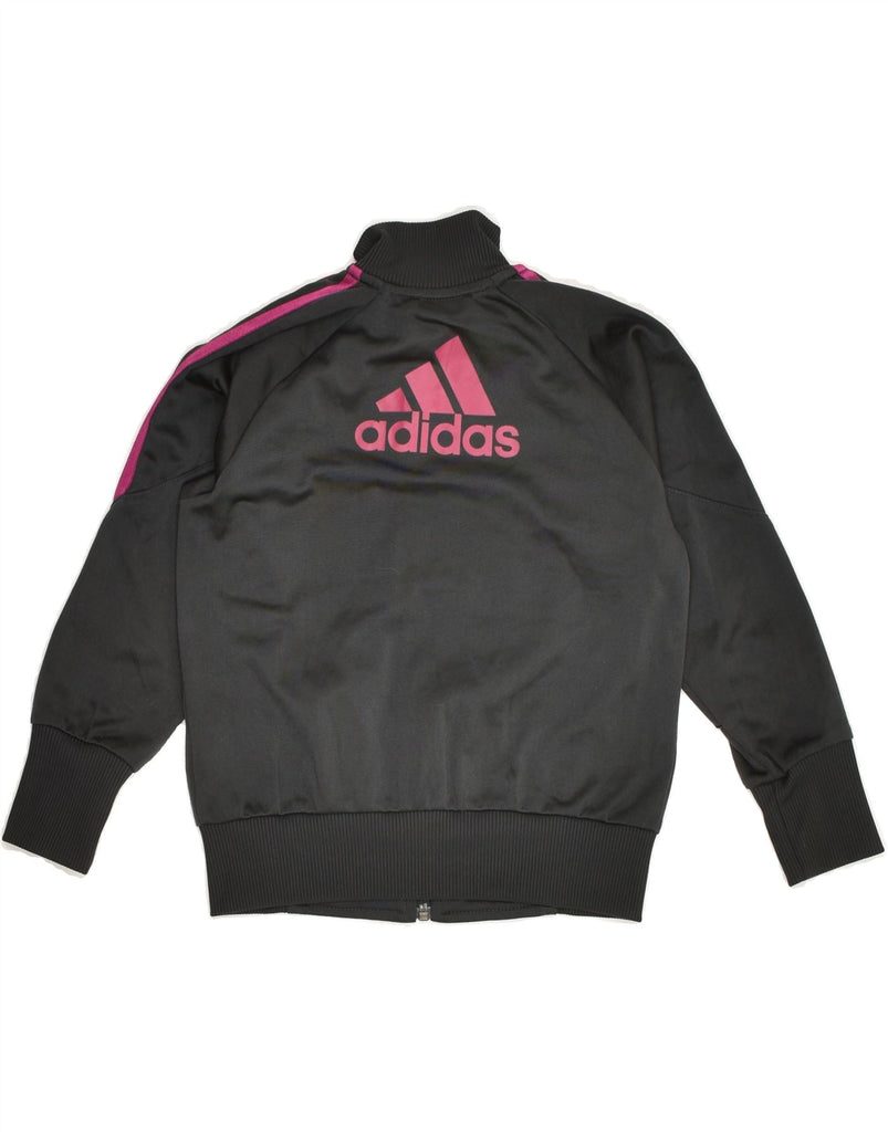 ADIDAS Girls Graphic Tracksuit Top Jacket 5-6 Years Black Striped | Vintage Adidas | Thrift | Second-Hand Adidas | Used Clothing | Messina Hembry 