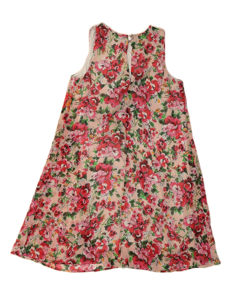 TOMMY HILFIGER Womens Sleeveless A-Line Dress US 6 Medium Pink Floral Vintage Tommy Hilfiger and Second-Hand Tommy Hilfiger from Messina Hembry 