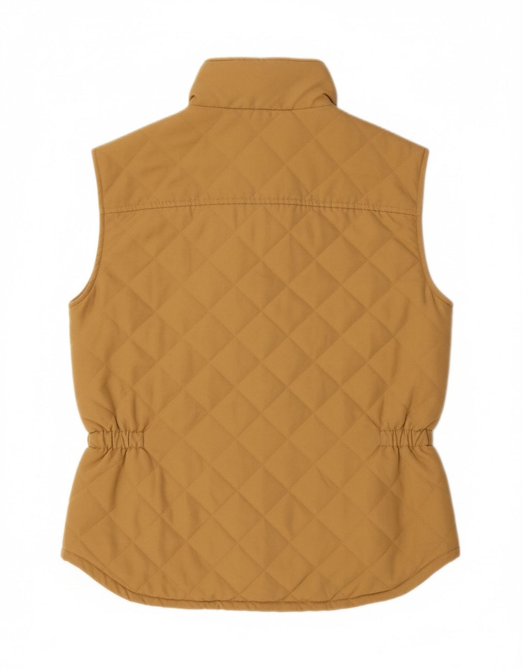 VINTAGE Womens Quilted Gilet UK 14 Medium Brown Polyester Vintage Vintage and Second-Hand Vintage from Messina Hembry 