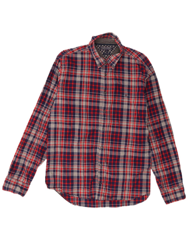 Tommy Hilfiger Mens New York Fit Shirt XL Red Check Cotton