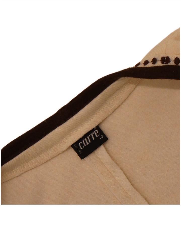 Carre Womens Sleeveless Open Cardigan Sweater EU 42 Large Off White