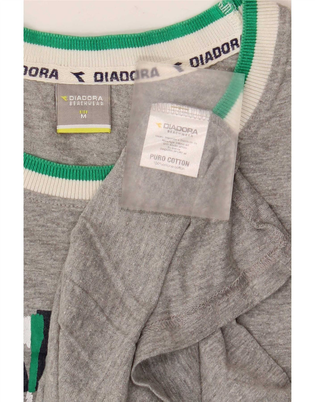Diadora Mens Graphic Vest Top Medium Grey Colourblock Cotton