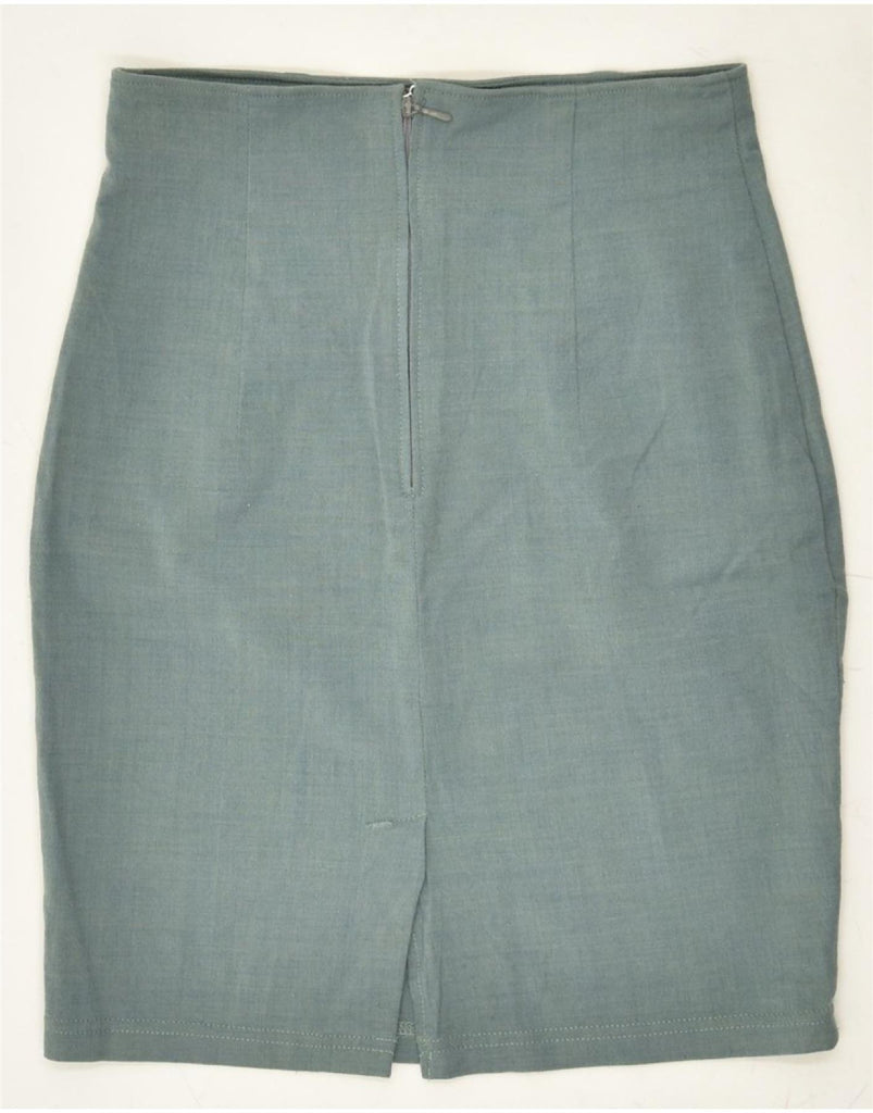 SISLEY Womens Pencil Skirt W28 Medium Green Wool | Vintage Sisley | Thrift | Second-Hand Sisley | Used Clothing | Messina Hembry 