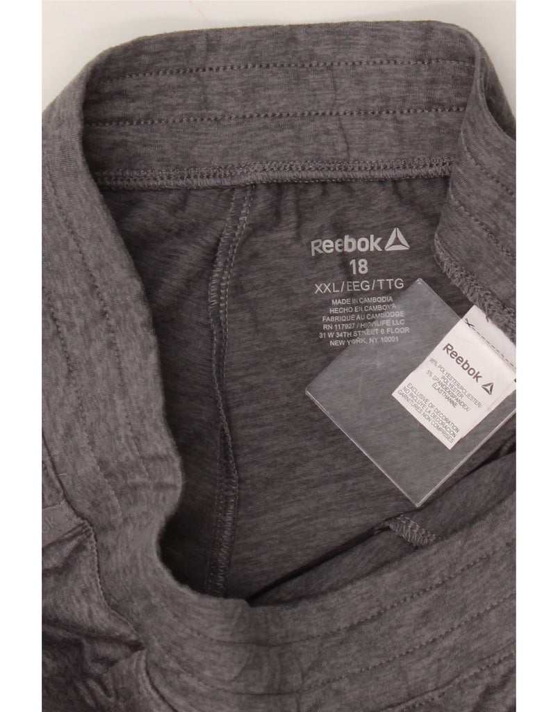 REEBOK Girls Tracksuit Trousers Joggers 15-16 Years 2XL Grey Polyester Vintage Reebok and Second-Hand Reebok from Messina Hembry 