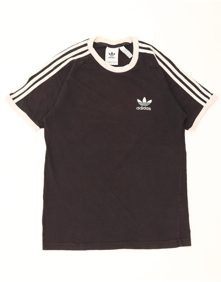Adidas Mens T-Shirt Top Small Black Cotton