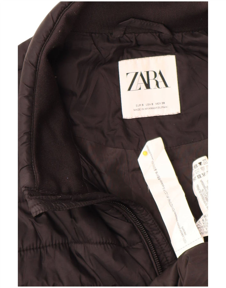 Zara Mens Padded Gilet UK 36 Small Black Polyester