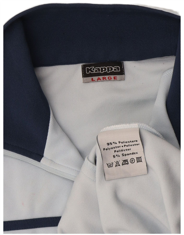 Kappa Womens Tracksuit Top Jacket UK 14 Large Blue Colourblock Polyester