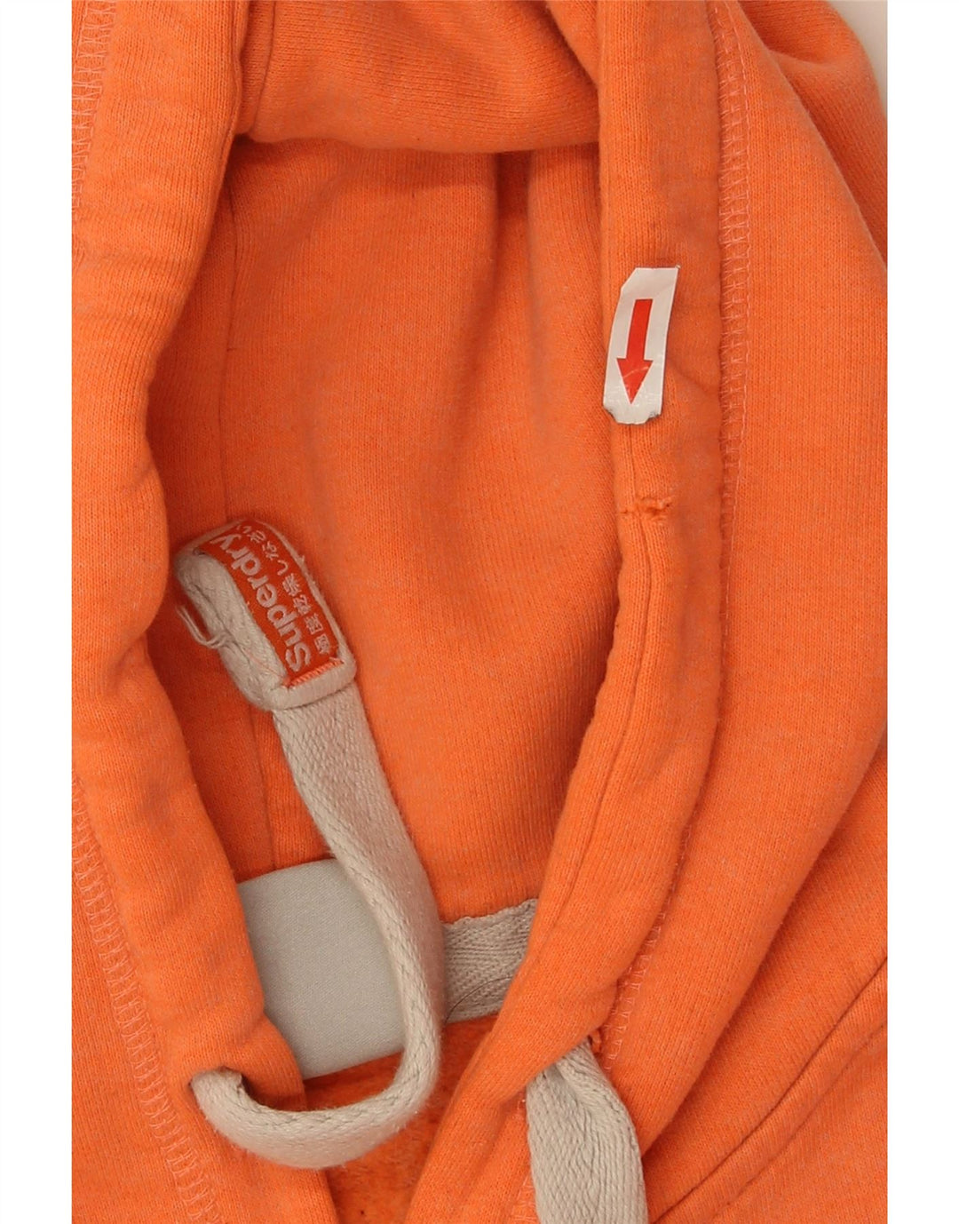 Superdry Womens Graphic Hoodie Jumper UK 10 Small Orange Polyester