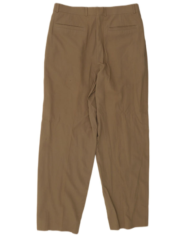 Hugo Boss Mens Pegged Chino Trousers EU 50 Large W34 L30 Beige Virgin Wool