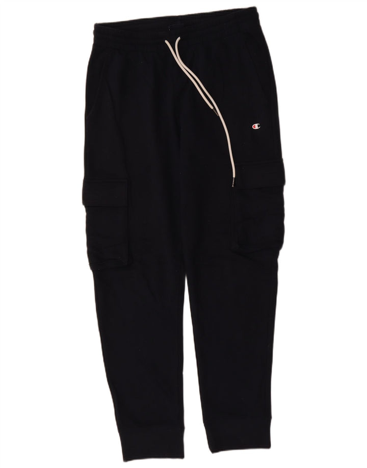 Champion Mens Cargo Tracksuit Trousers Joggers Medium Navy Blue Cotton